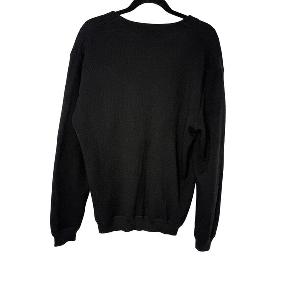 Peru Unlimited Black Baby Alpaca Wool Cardigan Sweater Men M Button Front - Picture 2 of 8